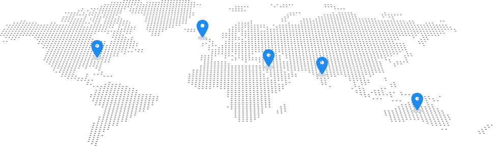 World map showing global presence