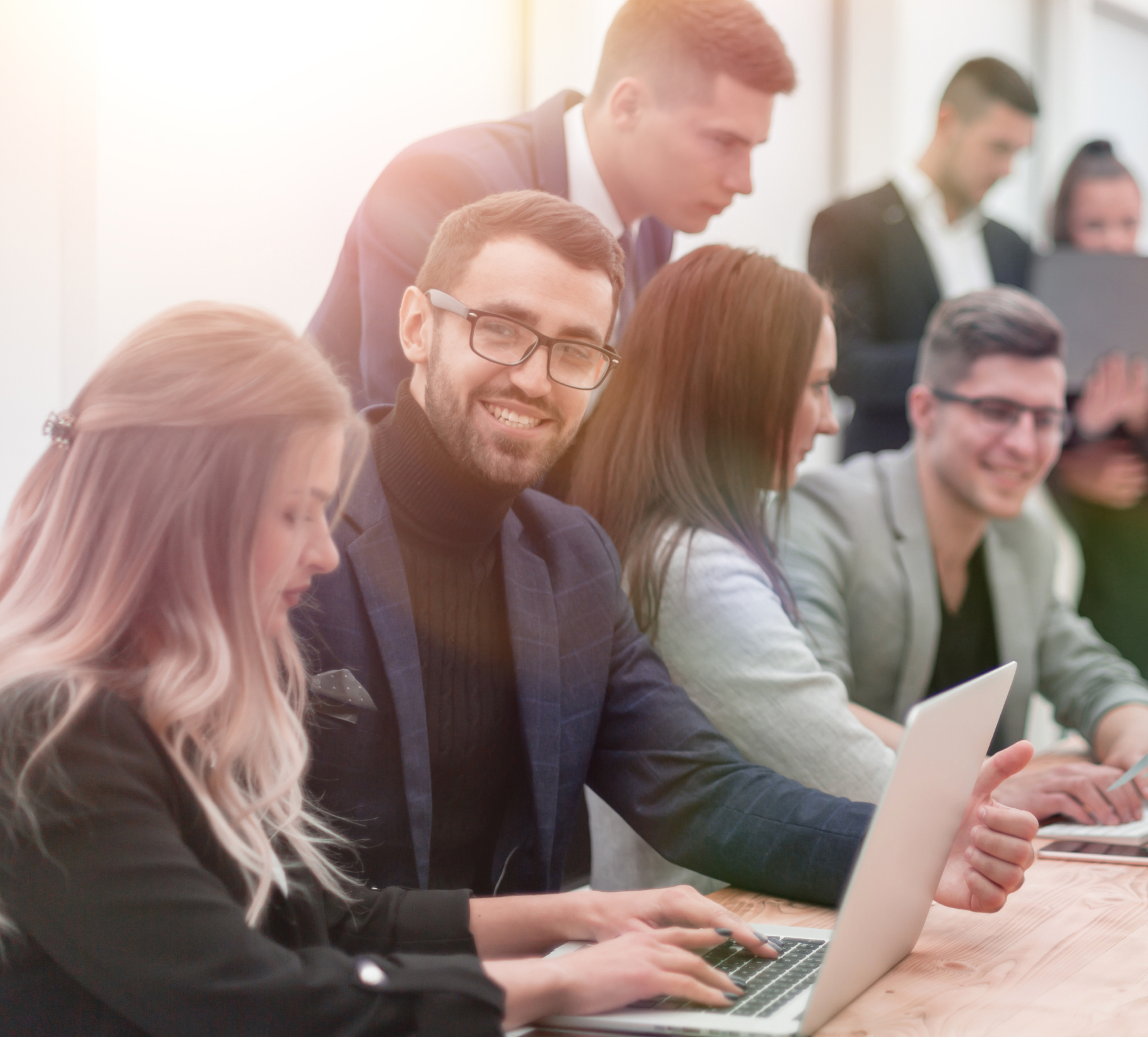 Team working with IoT solutions